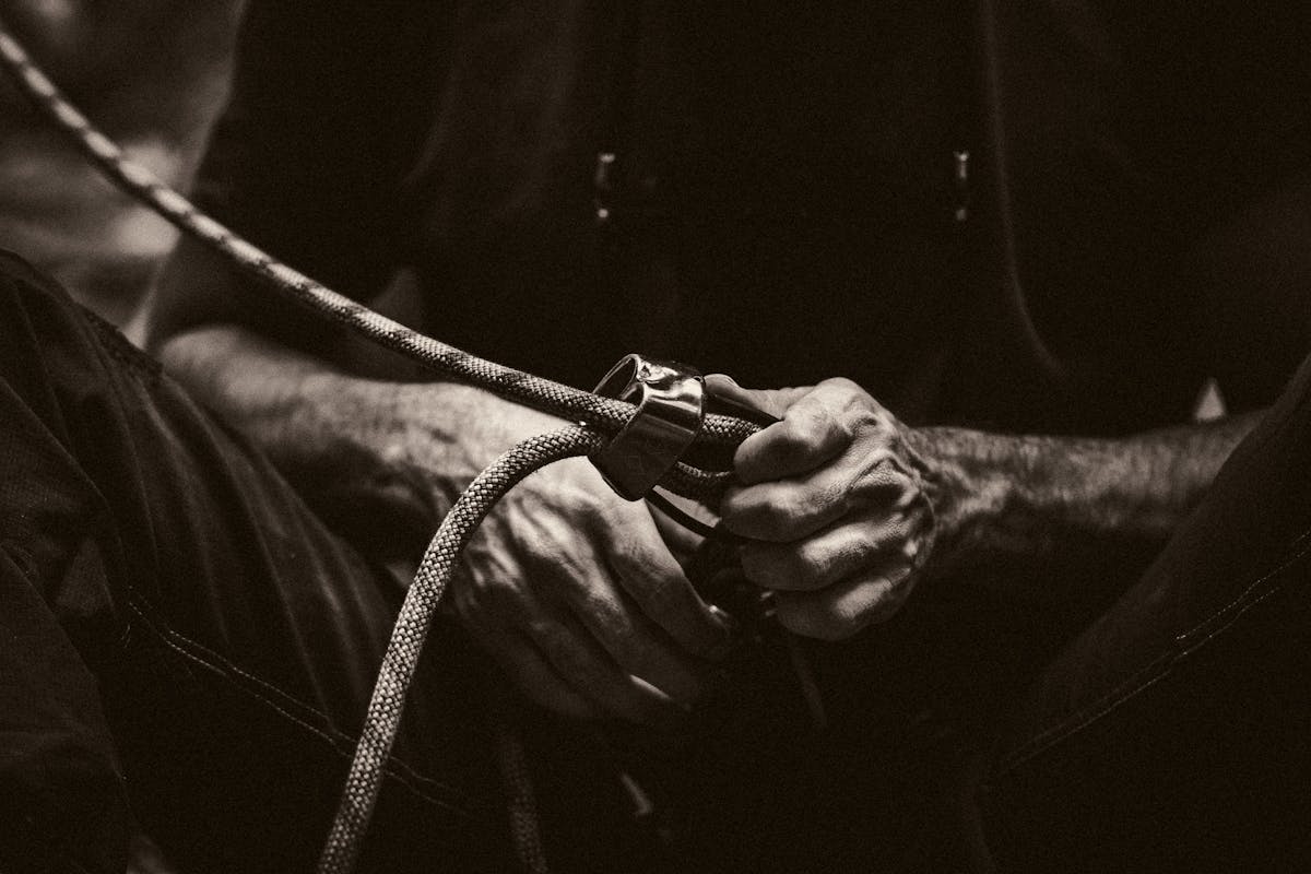 Hands on the rope, a carabiner — Negoiu, July 1976